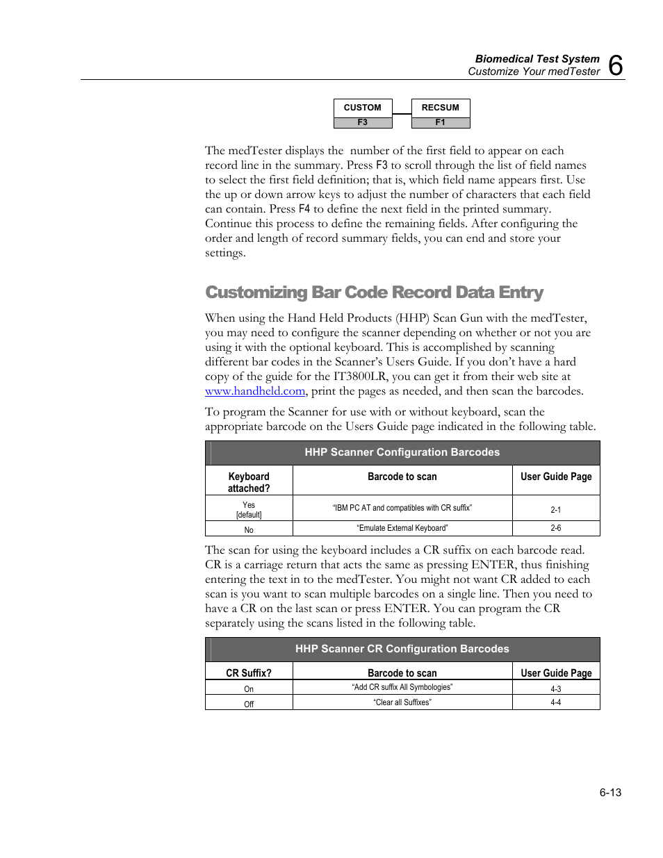 Performance waves, Outputting performance waves, Customizing bar code record data entry | Fluke Biomedical medTester 5000C User Manual | Page 105 / 292