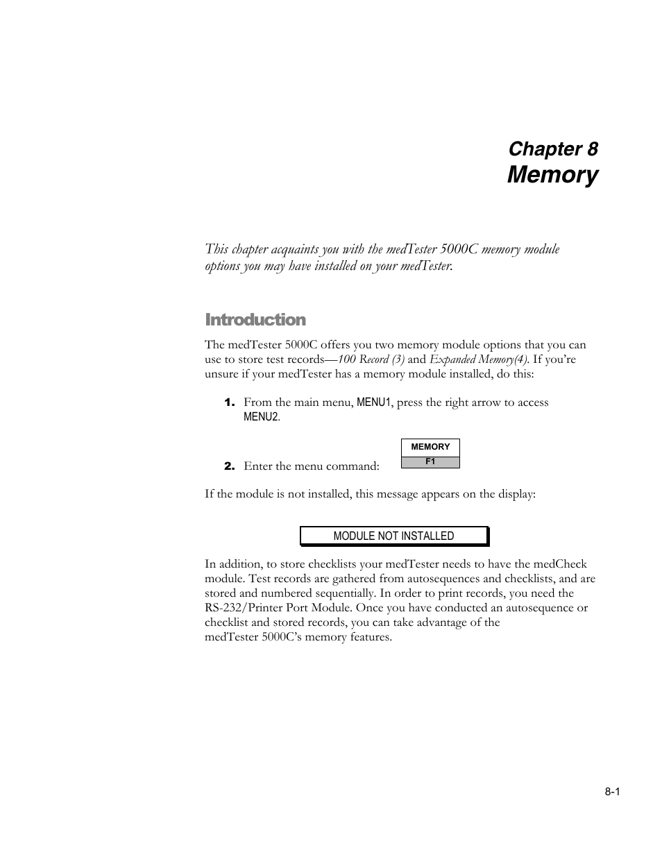 Printing a summary of records, Printing failed test records, Configuring your printer | Chapter 8, Introduction | Fluke Biomedical medTester 5000C User Manual | Page 115 / 292