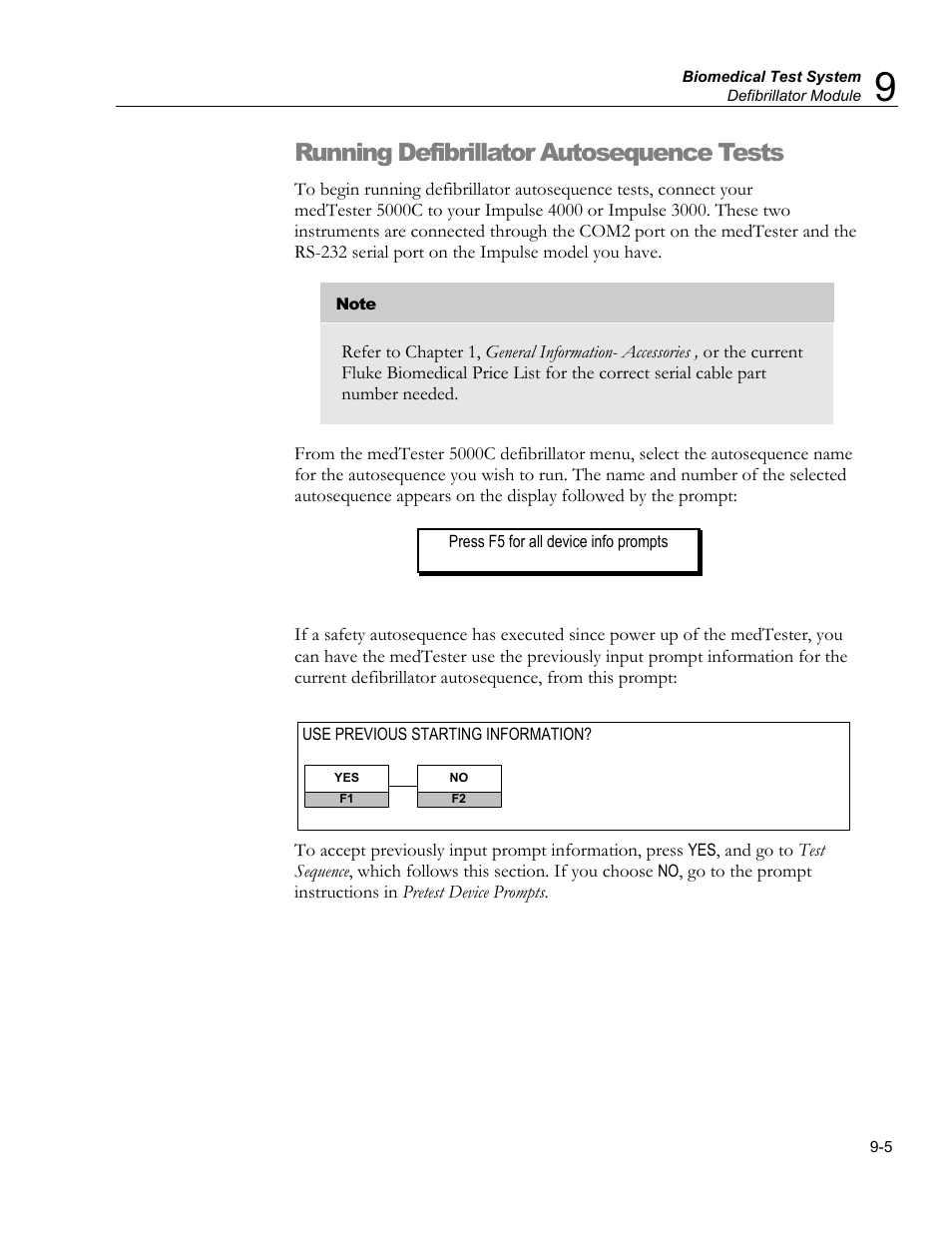 Running defibrillator autosequence tests | Fluke Biomedical medTester 5000C User Manual | Page 129 / 292