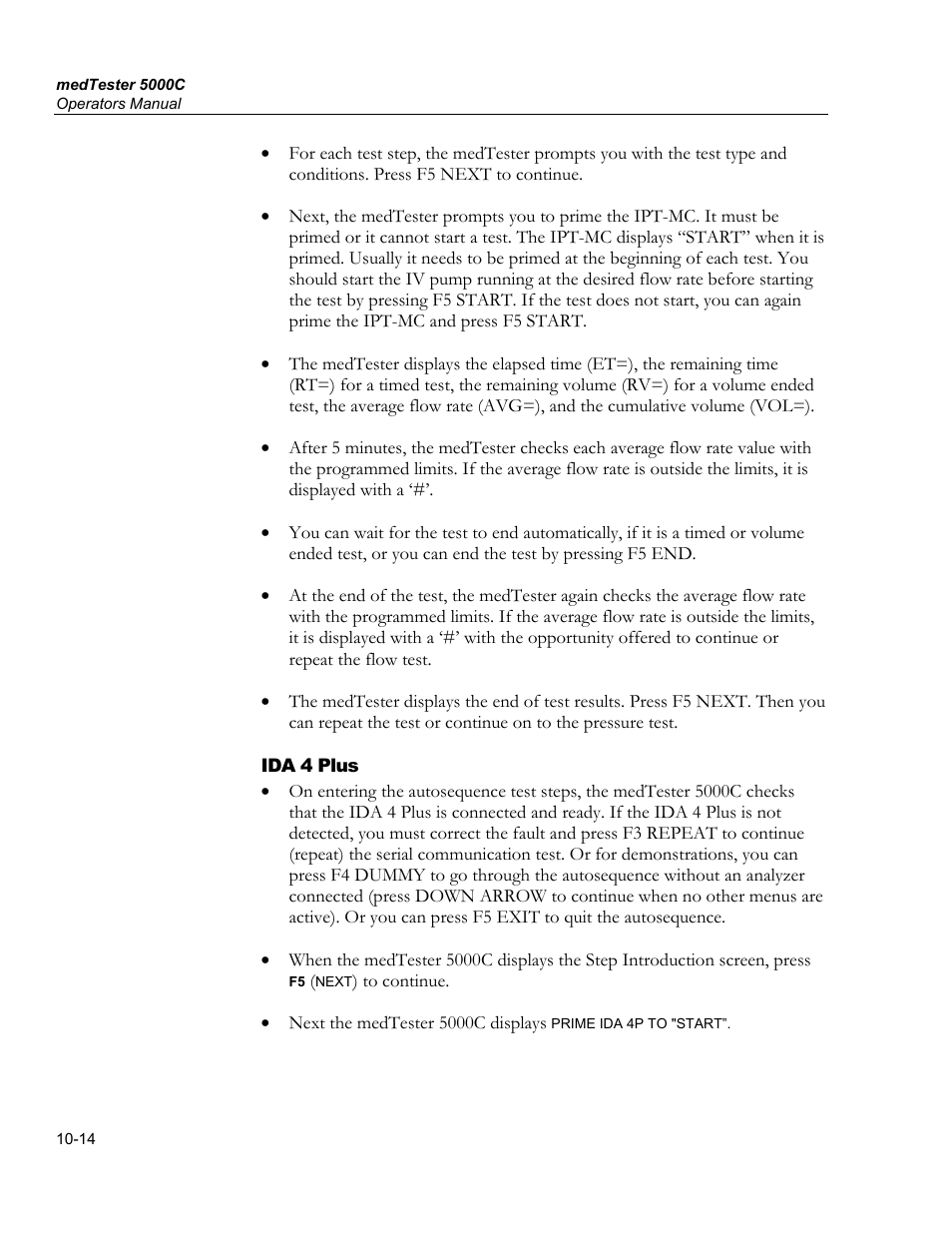Posttest prompts | Fluke Biomedical medTester 5000C User Manual | Page 152 / 292