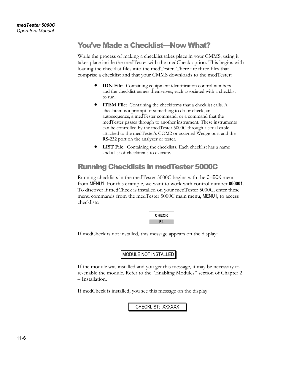 Input requested (i) category, Both p&i (b) category, Remote command (m) category | You’ve made a checklist—now what, Running checklists in medtester 5000c | Fluke Biomedical medTester 5000C User Manual | Page 170 / 292