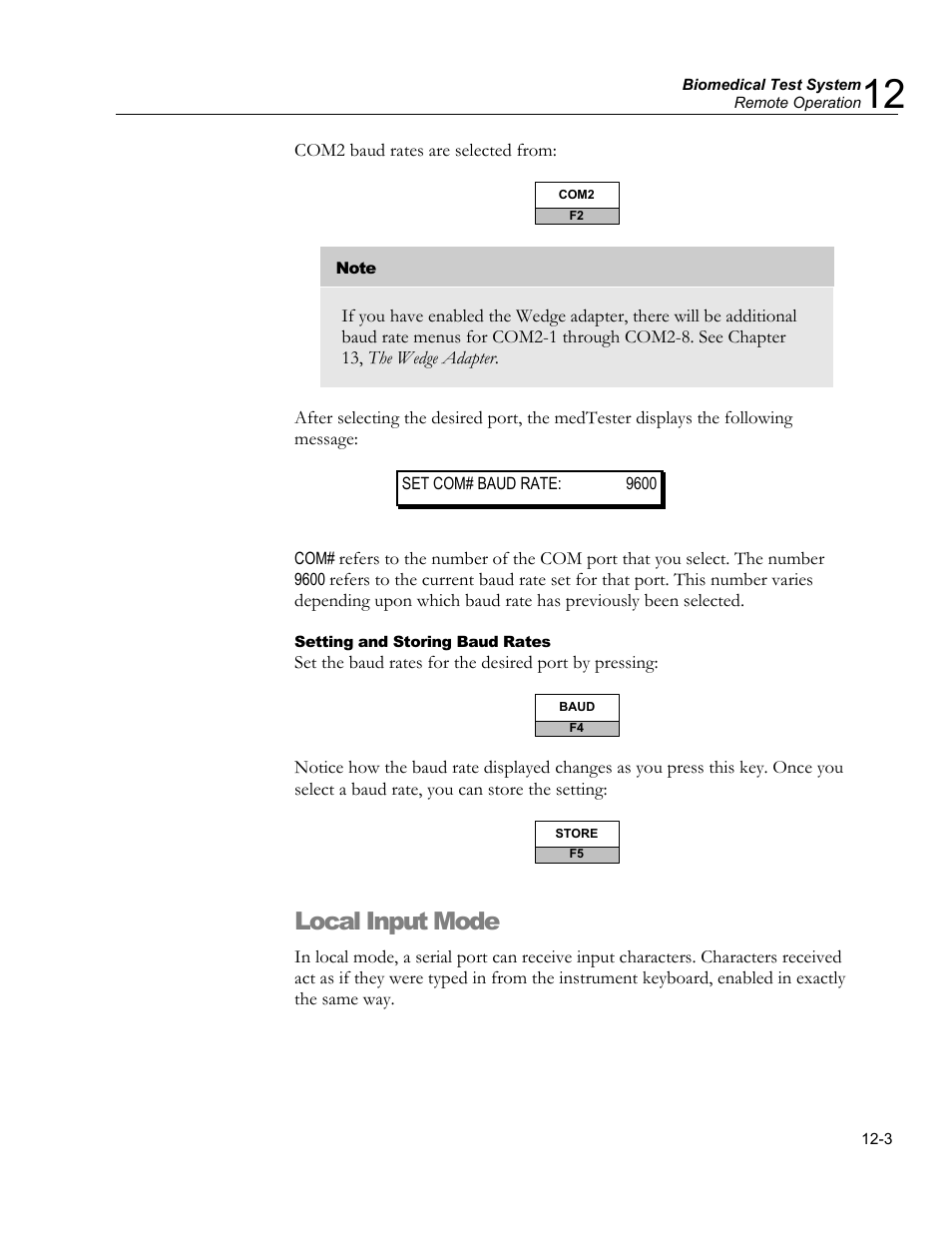 Command syntax rules, Responses to commands, Local input mode | Fluke Biomedical medTester 5000C User Manual | Page 181 / 292