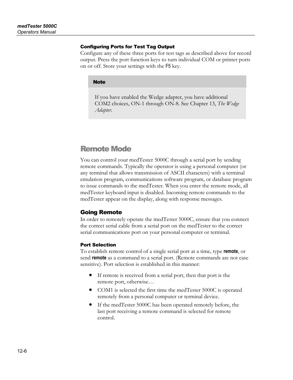 Uploading, Remote mode | Fluke Biomedical medTester 5000C User Manual | Page 184 / 292