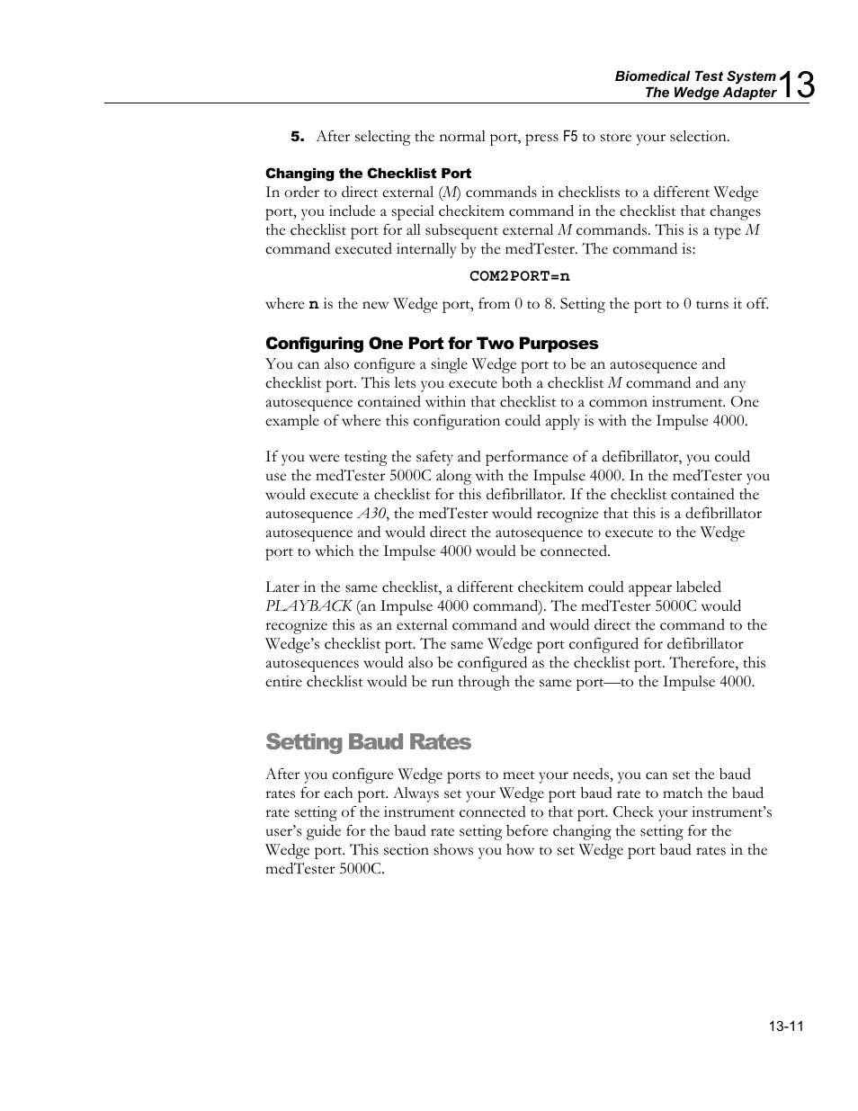 Esu module, Esu autosequences, Setting baud rates | Fluke Biomedical medTester 5000C User Manual | Page 207 / 292