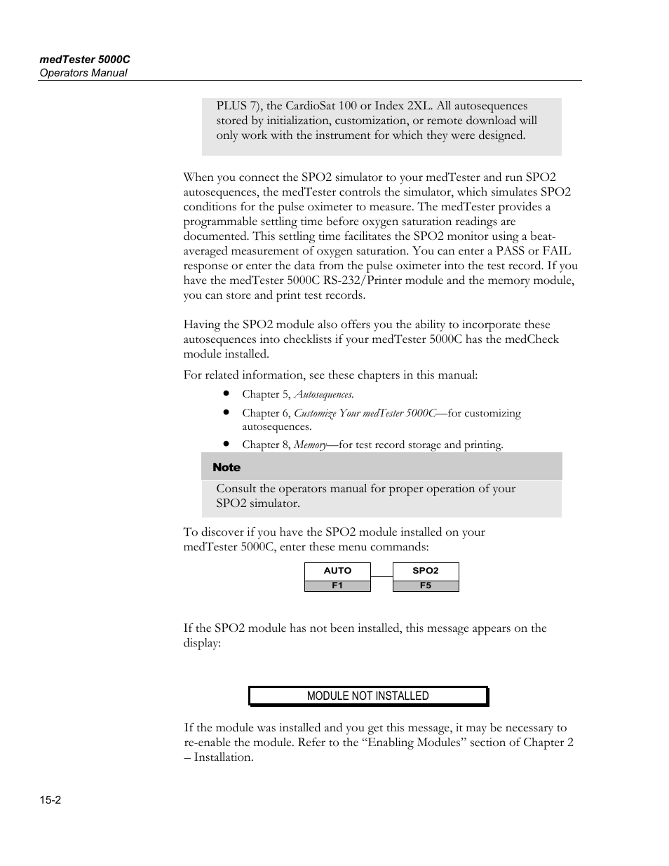 Running spo2 autosequence tests | Fluke Biomedical medTester 5000C User Manual | Page 230 / 292