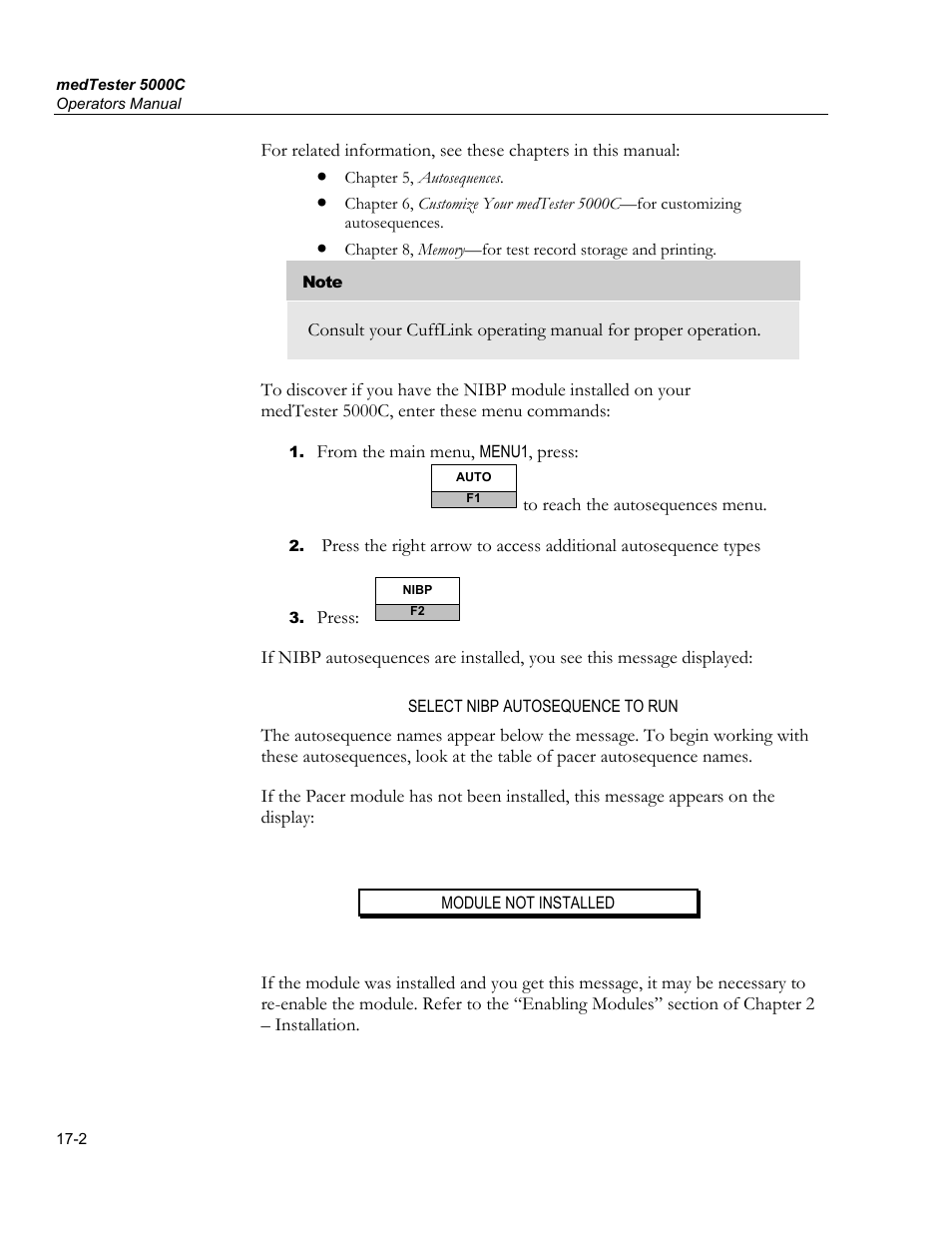 Test sequence, Nibp tests | Fluke Biomedical medTester 5000C User Manual | Page 276 / 292
