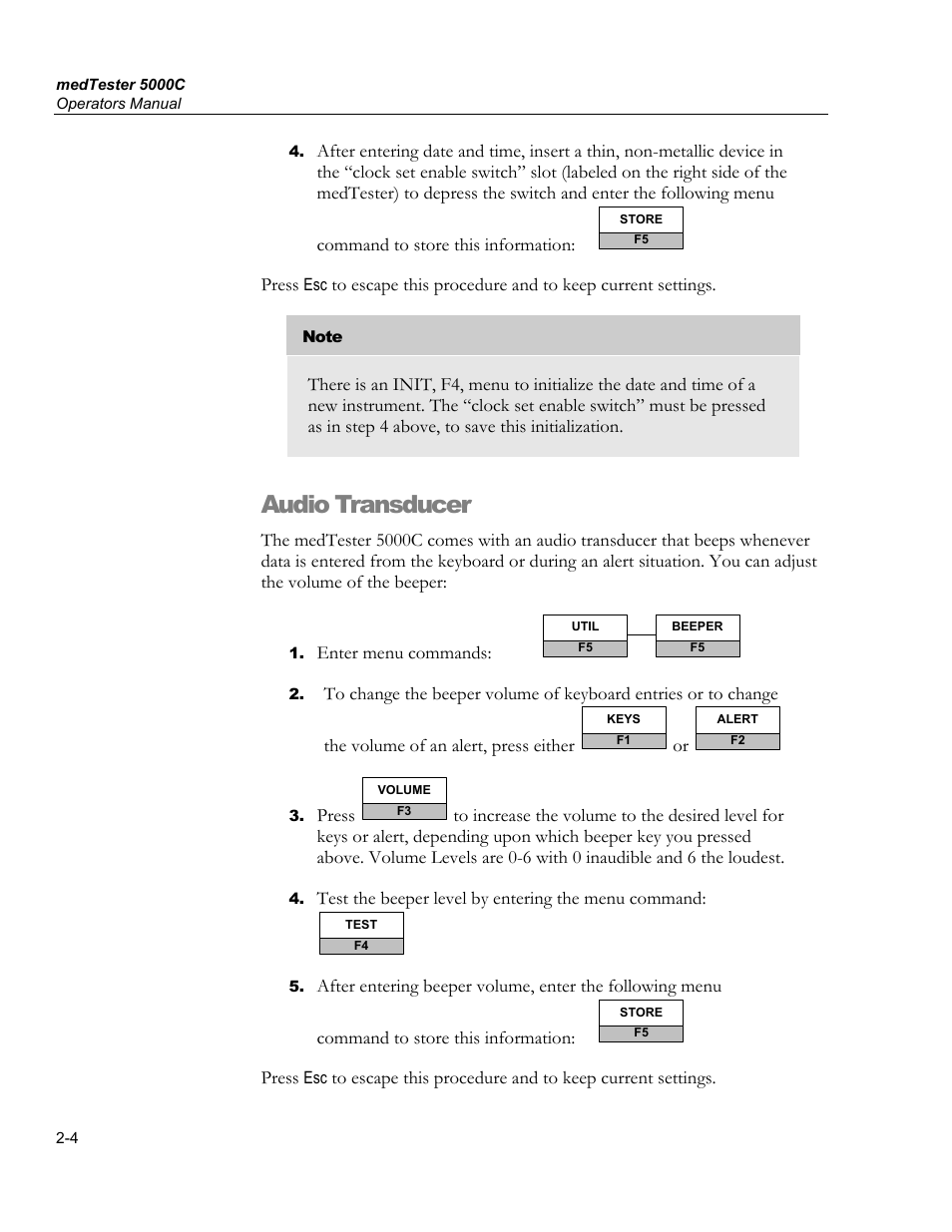 Audio transducer | Fluke Biomedical medTester 5000C User Manual | Page 36 / 292
