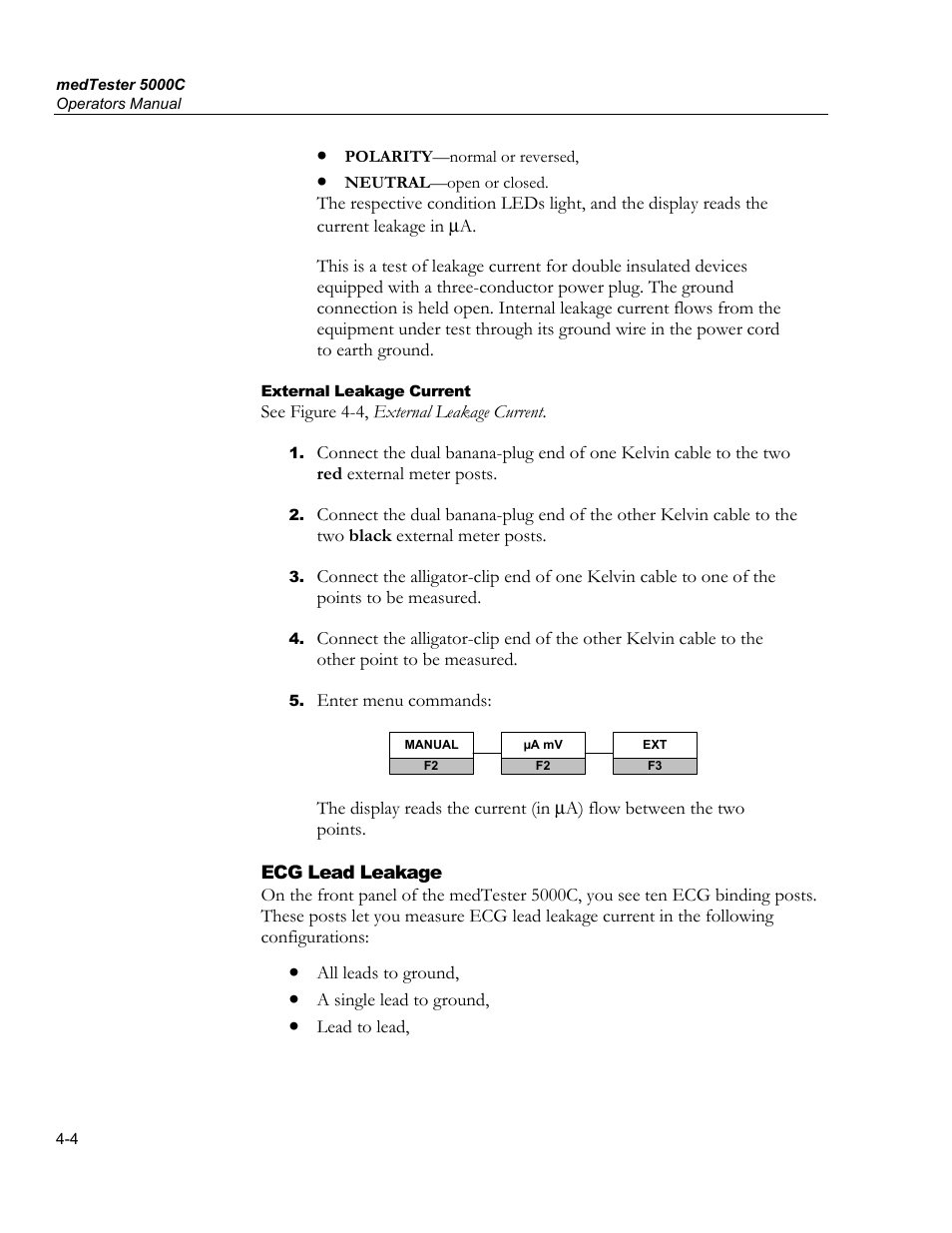Equipment current, Resistance | Fluke Biomedical medTester 5000C User Manual | Page 50 / 292
