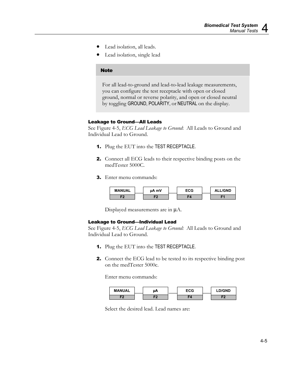 Power cord resistance | Fluke Biomedical medTester 5000C User Manual | Page 51 / 292
