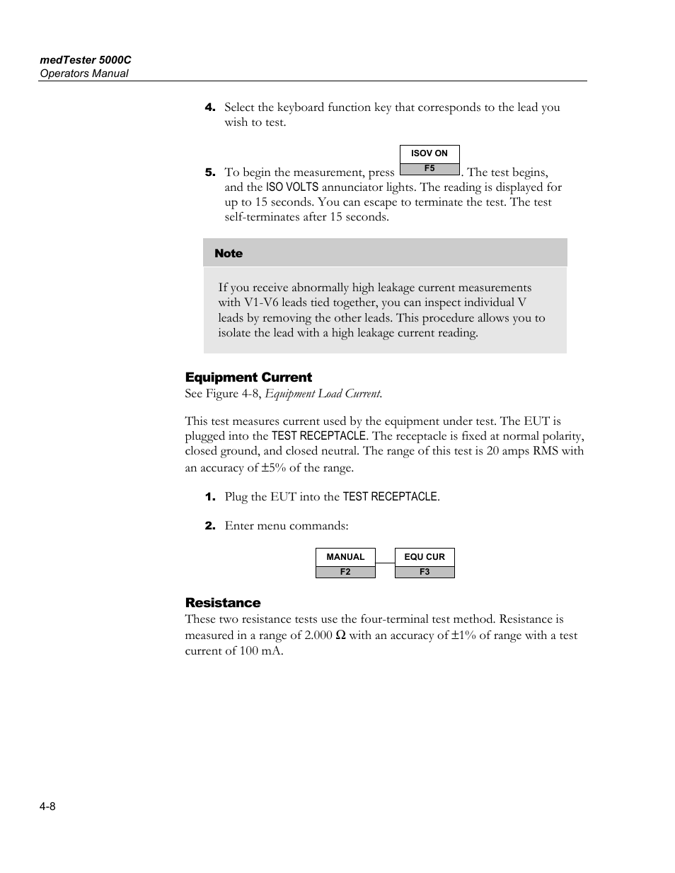 Temperature, Humidity | Fluke Biomedical medTester 5000C User Manual | Page 54 / 292