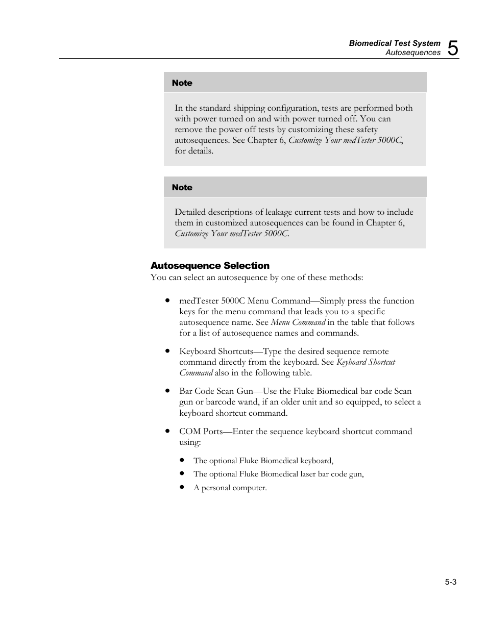 Autosequence steps | Fluke Biomedical medTester 5000C User Manual | Page 73 / 292