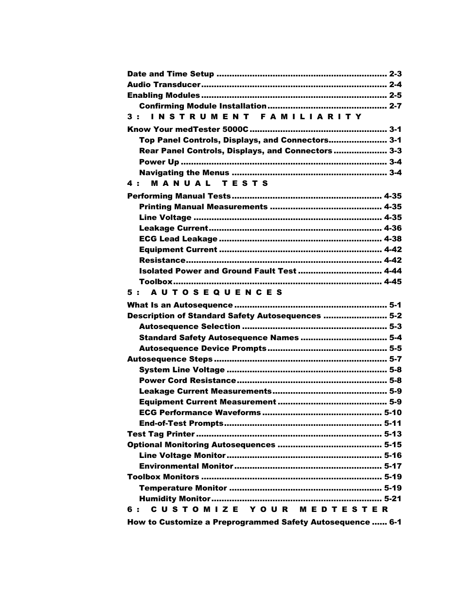 Fluke Biomedical medTester 5000C User Manual | Page 8 / 292