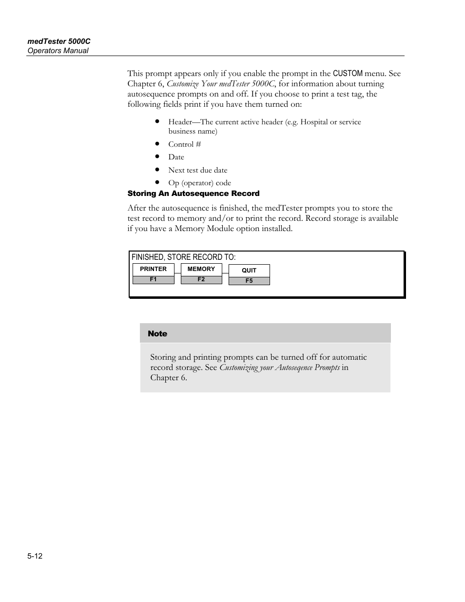 Menu selection procedure, Line voltage monitor | Fluke Biomedical medTester 5000C User Manual | Page 82 / 292