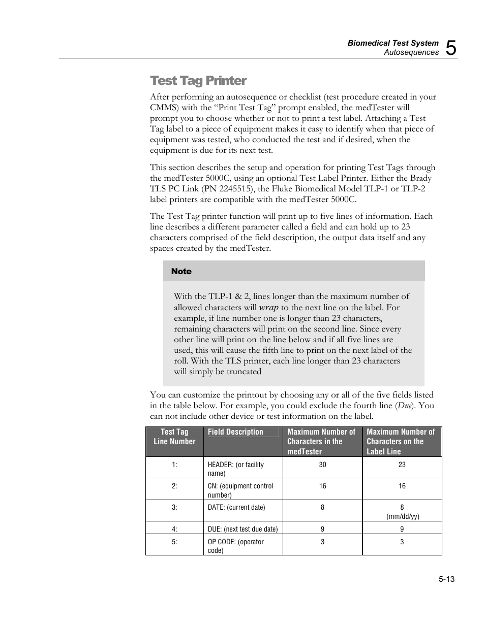 End-of-test prompts, Environmental monitor, Test tag printer | Fluke Biomedical medTester 5000C User Manual | Page 83 / 292
