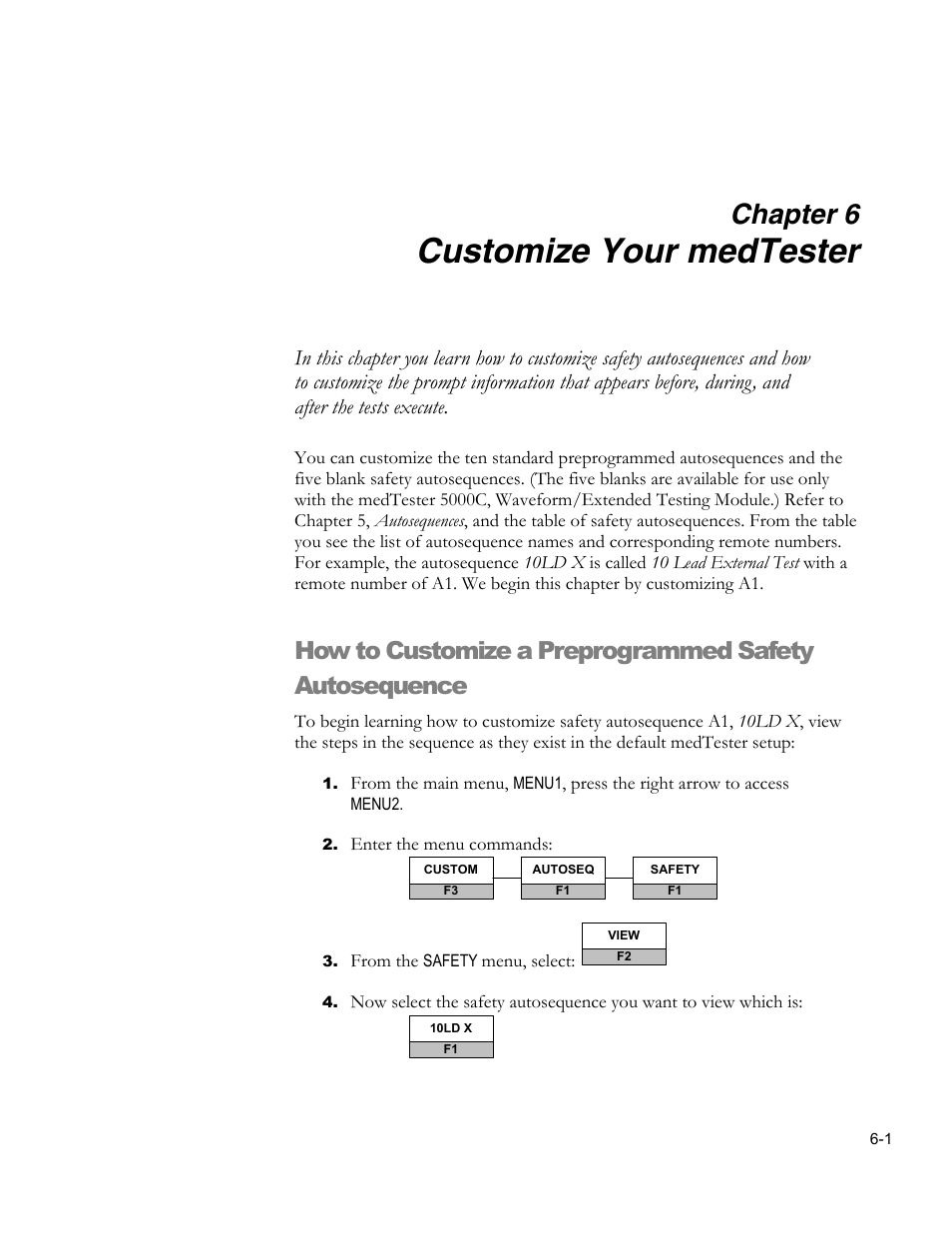 Customize your medtester, Chapter 6 | Fluke Biomedical medTester 5000C User Manual | Page 93 / 292