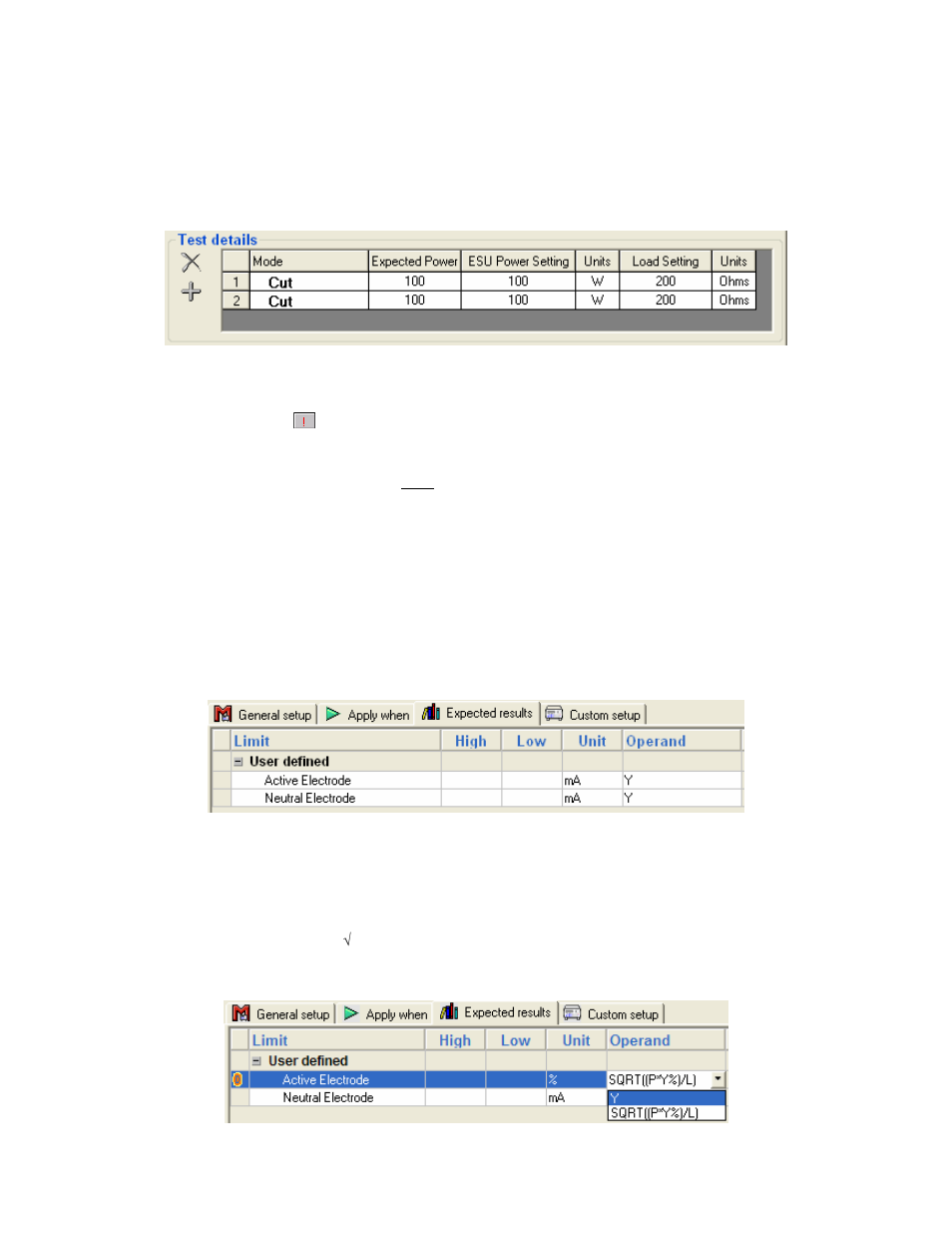 3 expected results | Fluke Biomedical Ansur QA-ES plug-in Version 1.4.4 User Manual | Page 12 / 18
