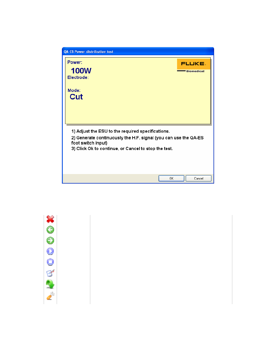 1 toolbar buttons | Fluke Biomedical Ansur QA-ES plug-in Version 1.4.4 User Manual | Page 15 / 18