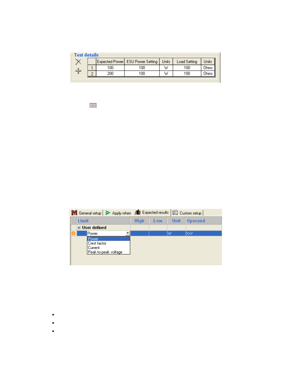 3 expected results | Fluke Biomedical Ansur QA-ES plug-in Version 1.4.4 User Manual | Page 6 / 18