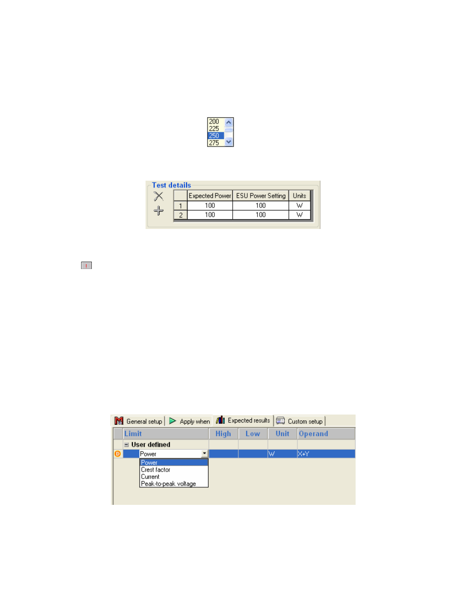 3 expected results | Fluke Biomedical Ansur QA-ES plug-in Version 1.4.4 User Manual | Page 9 / 18