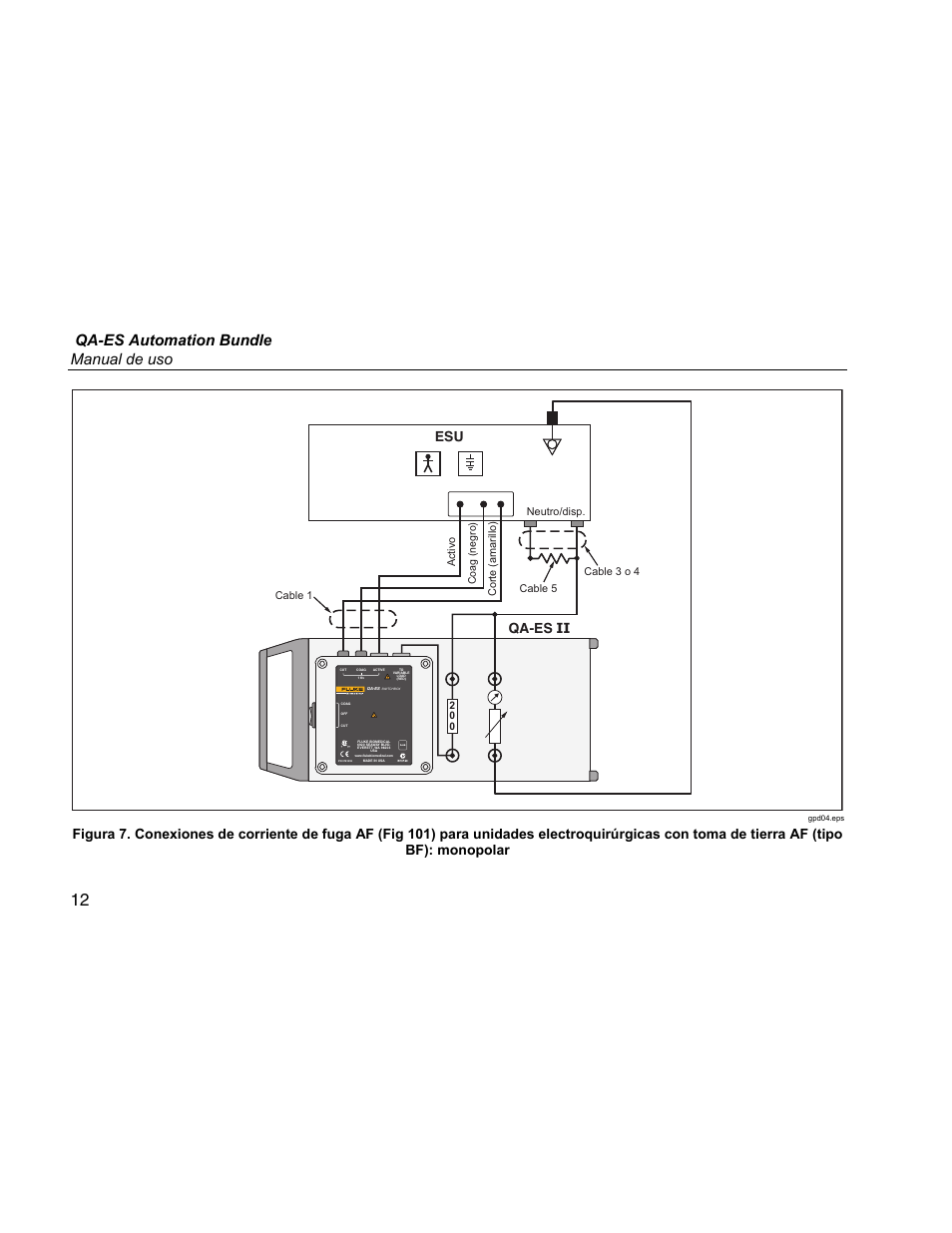 Qa-es automation bundle manual de uso, Esu qa-es ii | Fluke Biomedical QA-ES Automation Bundle User Manual | Page 20 / 26