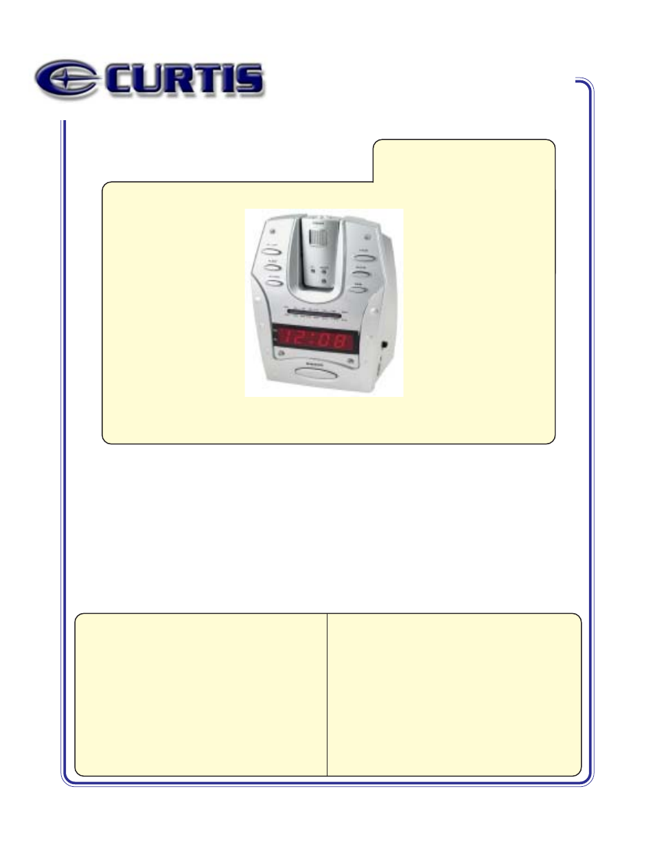 Curtis CR1345 User Manual | 1 page