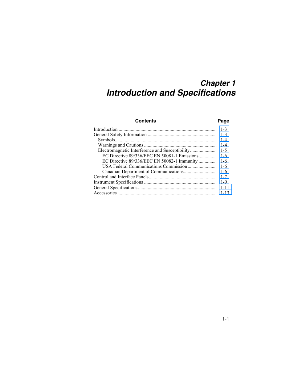 Introduction and specifications, Chapter 1 | Fluke Biomedical RF303 User Manual | Page 11 / 70