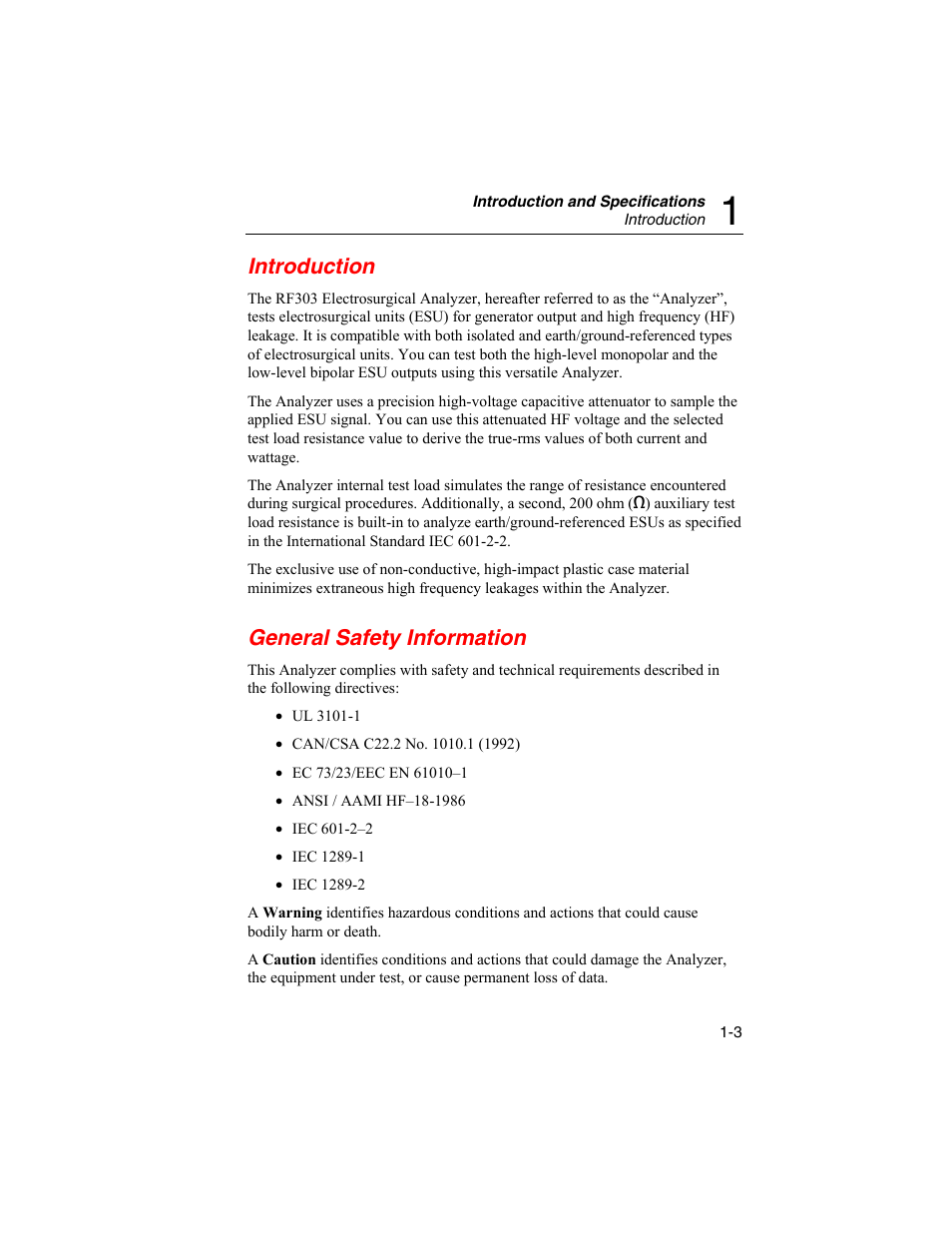 Introduction, General safety information | Fluke Biomedical RF303 User Manual | Page 13 / 70