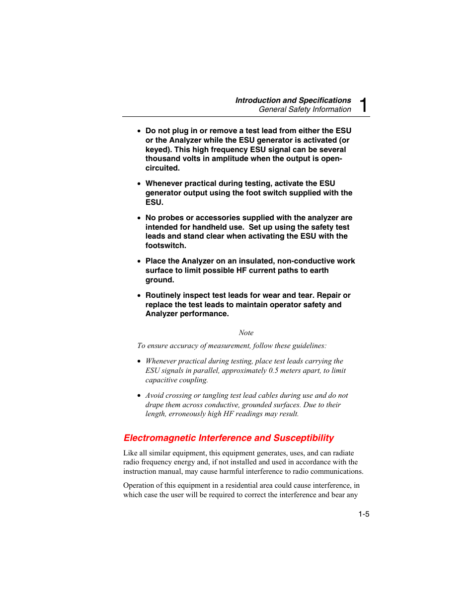 Electromagnetic interference and susceptibility | Fluke Biomedical RF303 User Manual | Page 15 / 70
