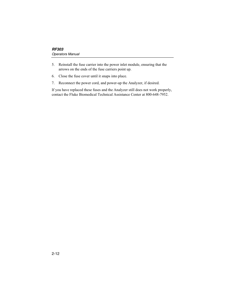 Fluke Biomedical RF303 User Manual | Page 36 / 70