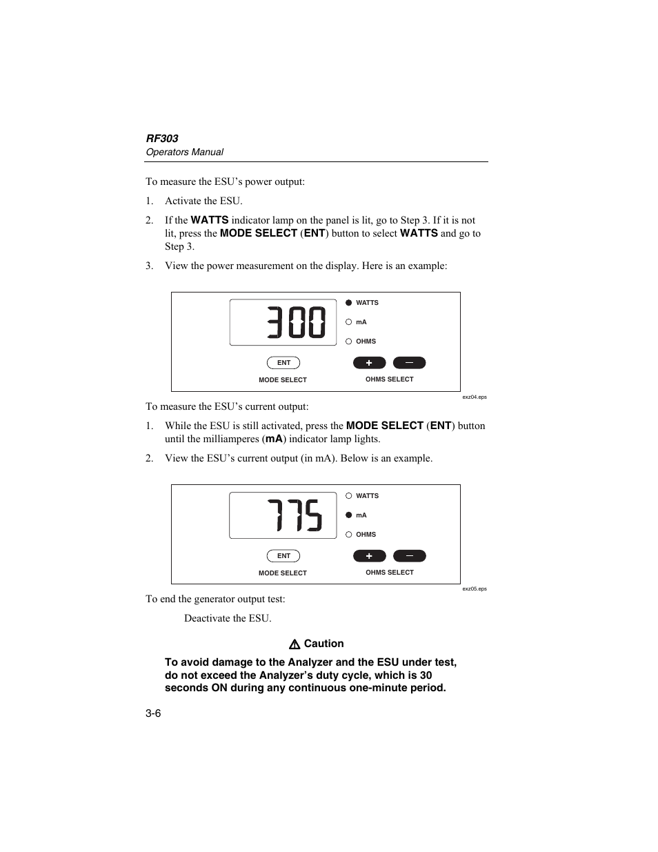 Fluke Biomedical RF303 User Manual | Page 42 / 70