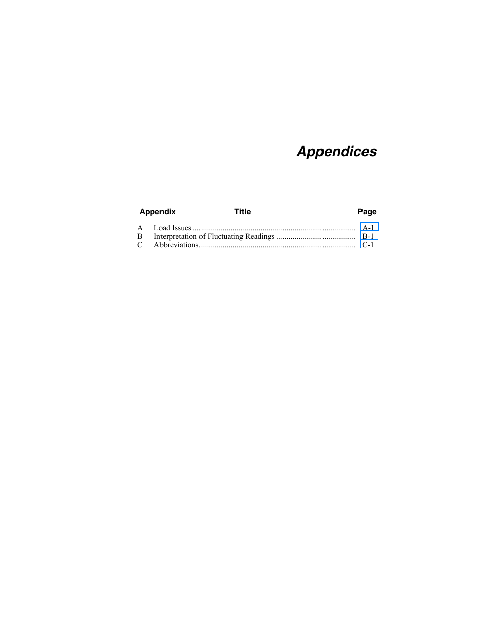 Appendices | Fluke Biomedical RF303 User Manual | Page 63 / 70