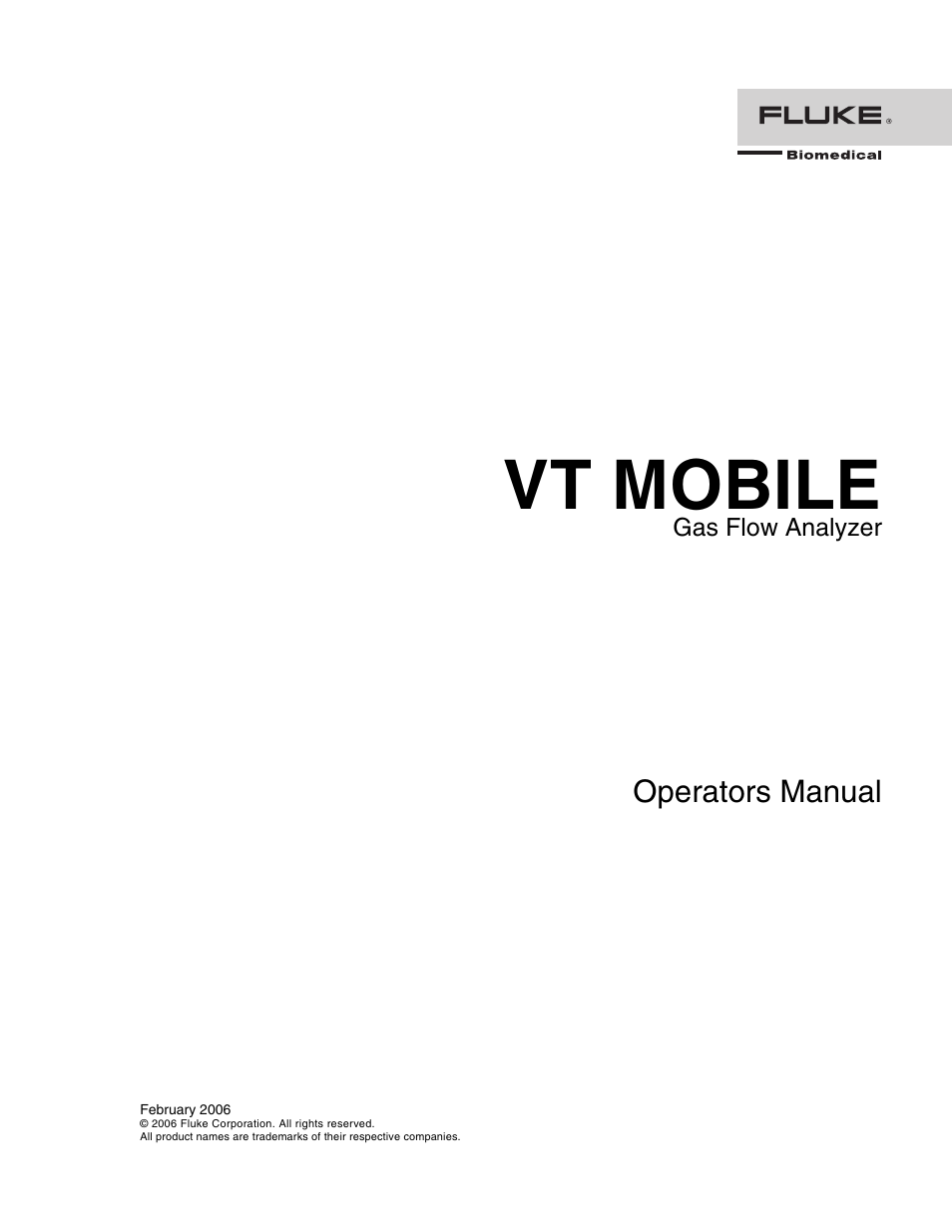 Fluke Biomedical VT Mobile User Manual | 104 pages