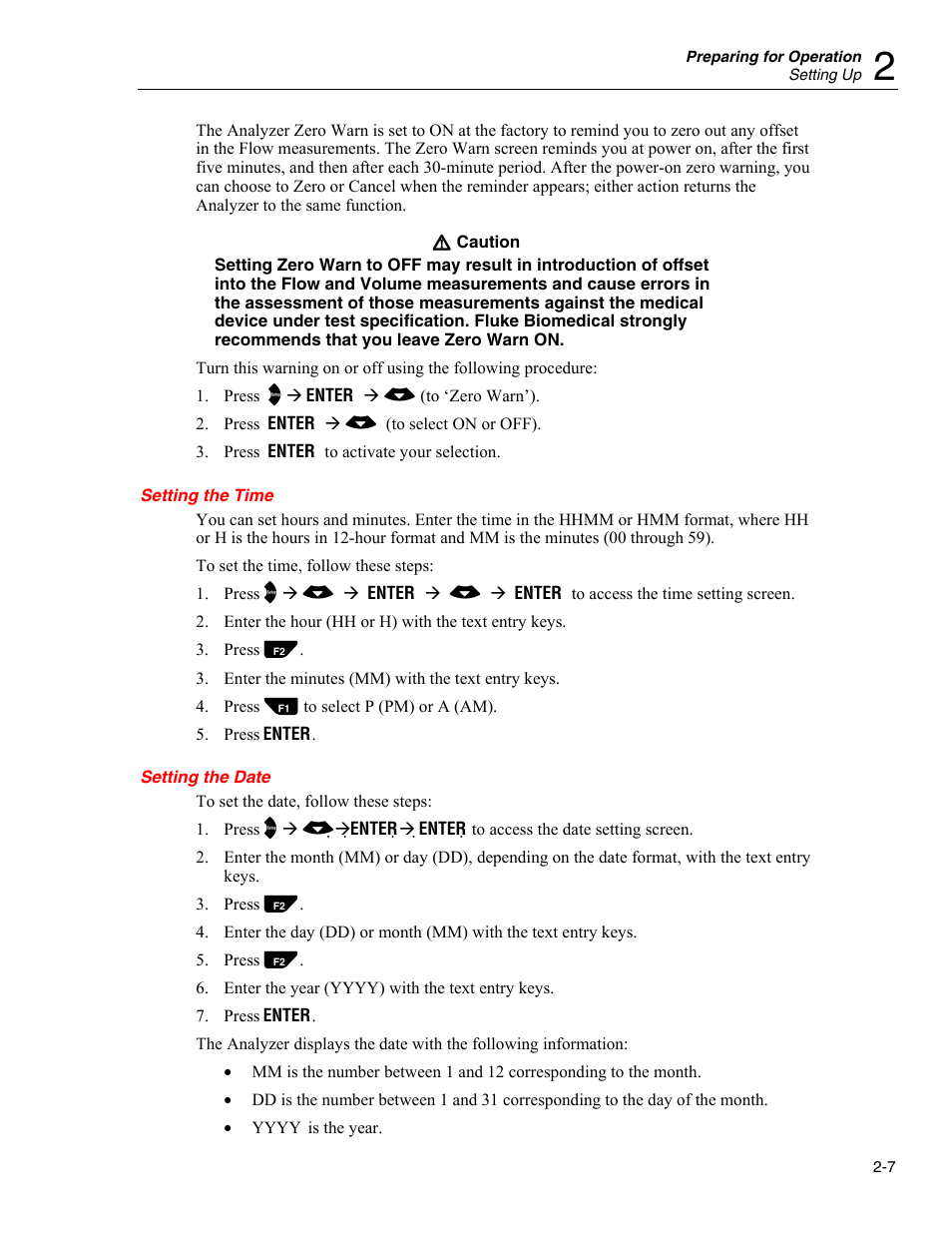 Setting the time, Setting the date | Fluke Biomedical VT Mobile User Manual | Page 21 / 104