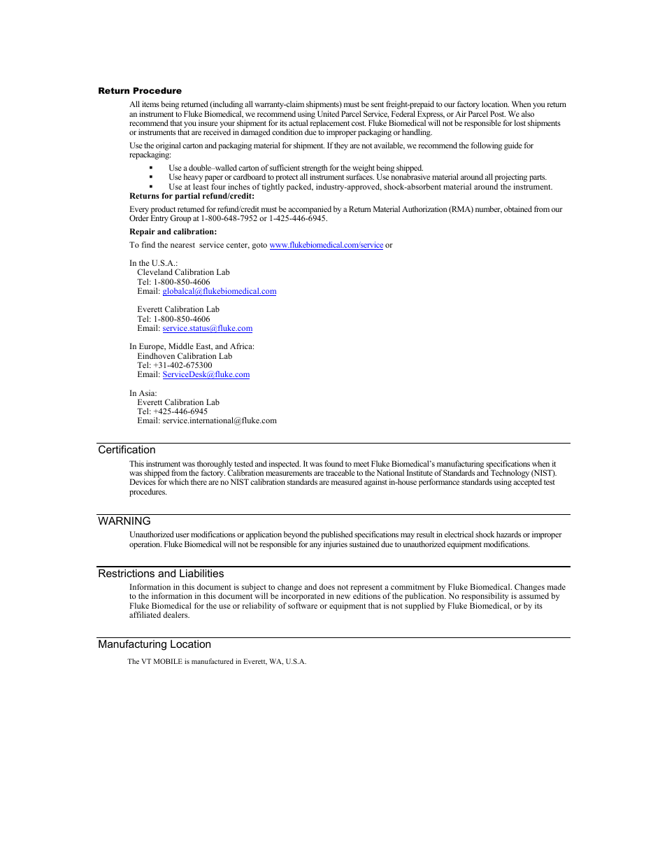 Fluke Biomedical VT Mobile User Manual | Page 4 / 104