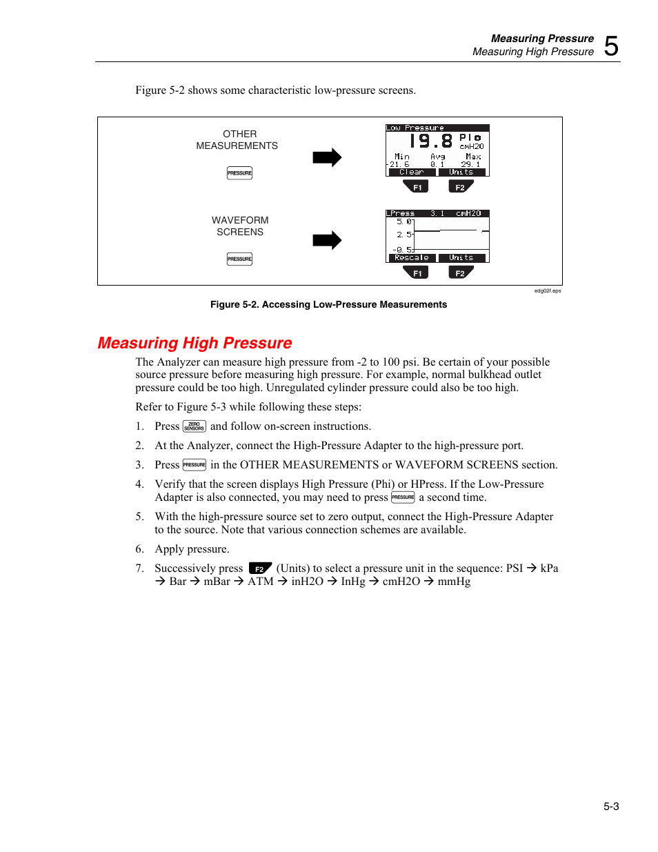 Measuring high pressure | Fluke Biomedical VT Mobile User Manual | Page 51 / 104