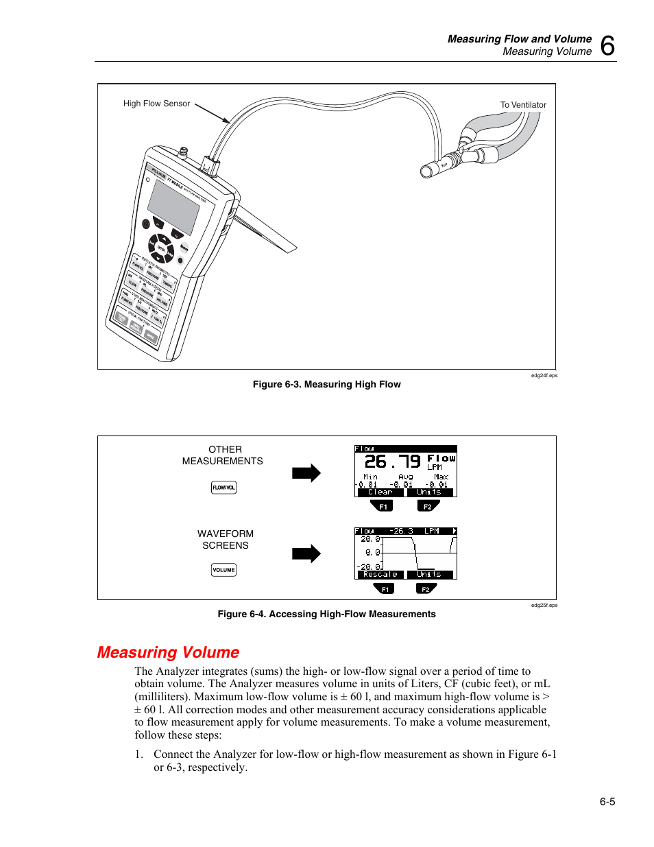 Measuring volume | Fluke Biomedical VT Mobile User Manual | Page 59 / 104