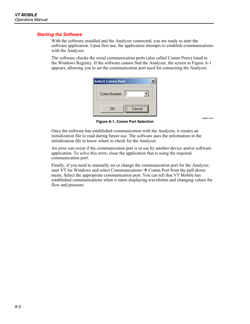 Starting the software | Fluke Biomedical VT Mobile User Manual | Page 68 / 104