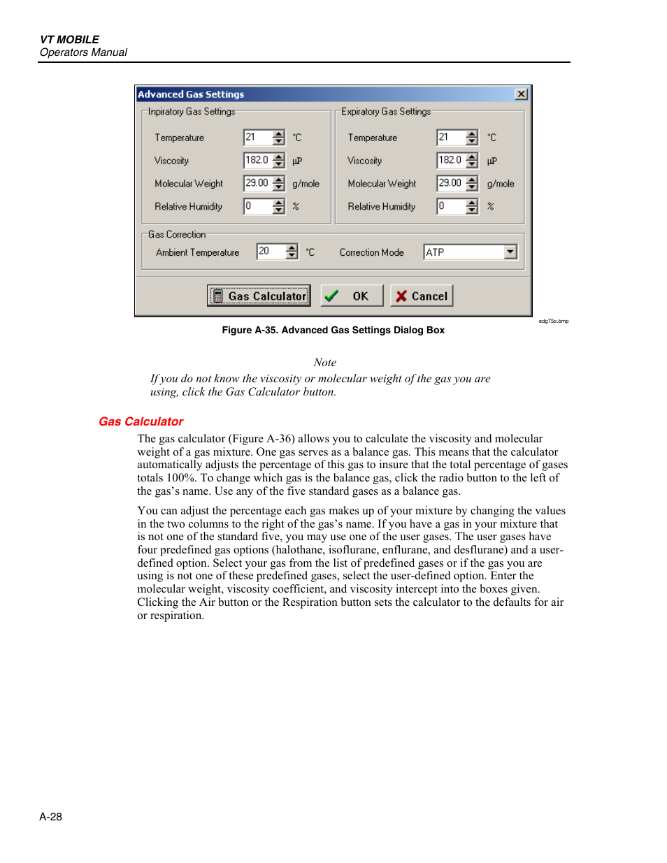 Gas calculator | Fluke Biomedical VT Mobile User Manual | Page 94 / 104