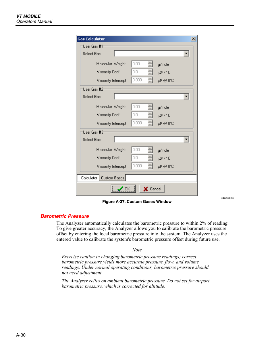 Barometric pressure | Fluke Biomedical VT Mobile User Manual | Page 96 / 104