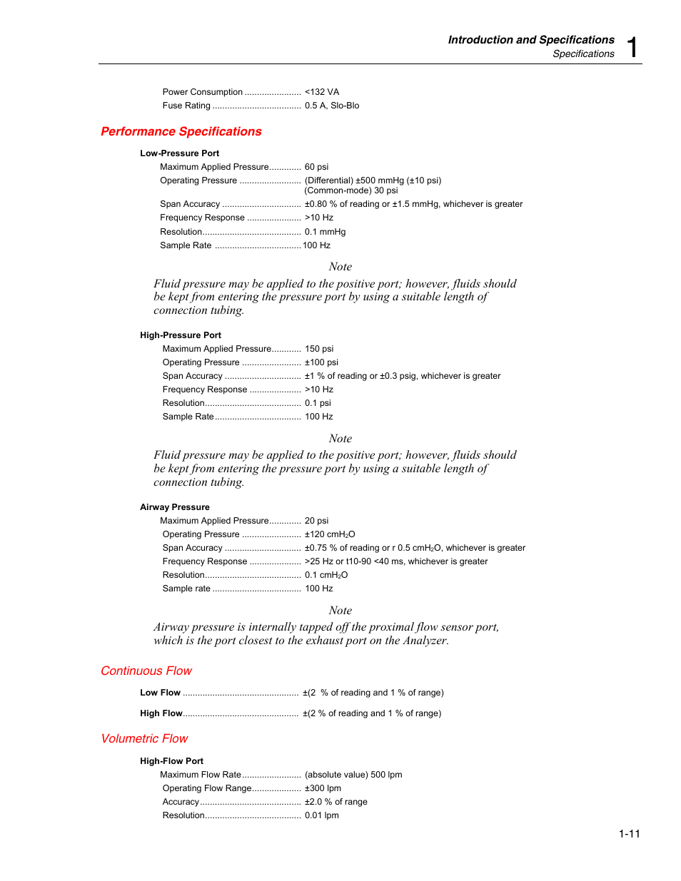 Performance specifications | Fluke Biomedical VT Plus HF User Manual | Page 23 / 142