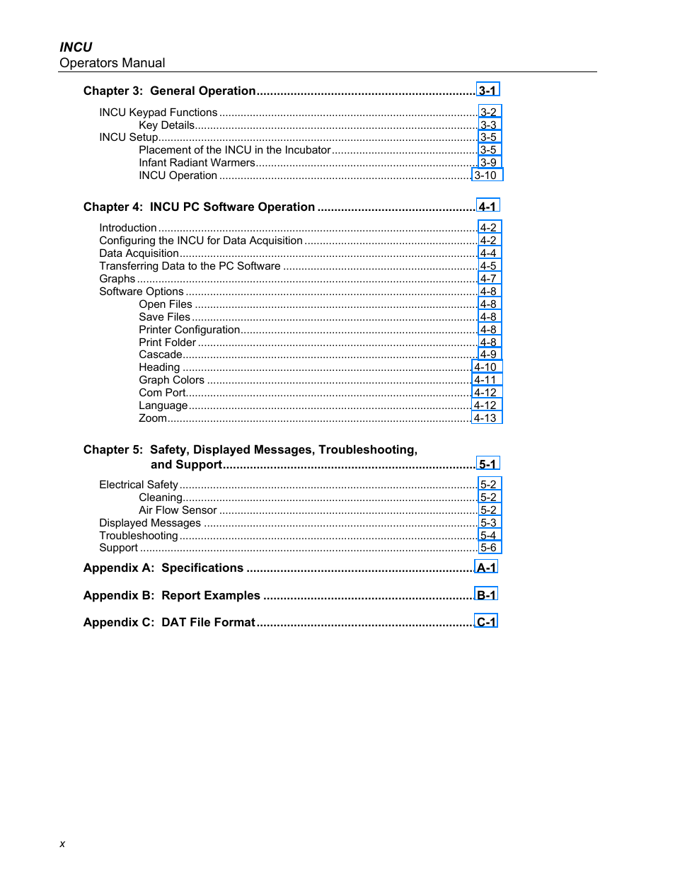 Fluke Biomedical INCU Incubator Analyzer User Manual | Page 10 / 72