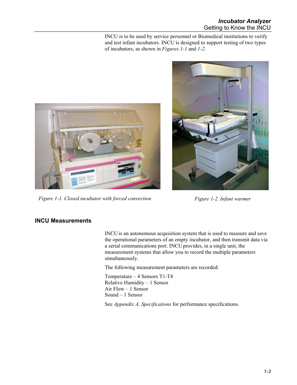 Incu measurements | Fluke Biomedical INCU Incubator Analyzer User Manual | Page 15 / 72
