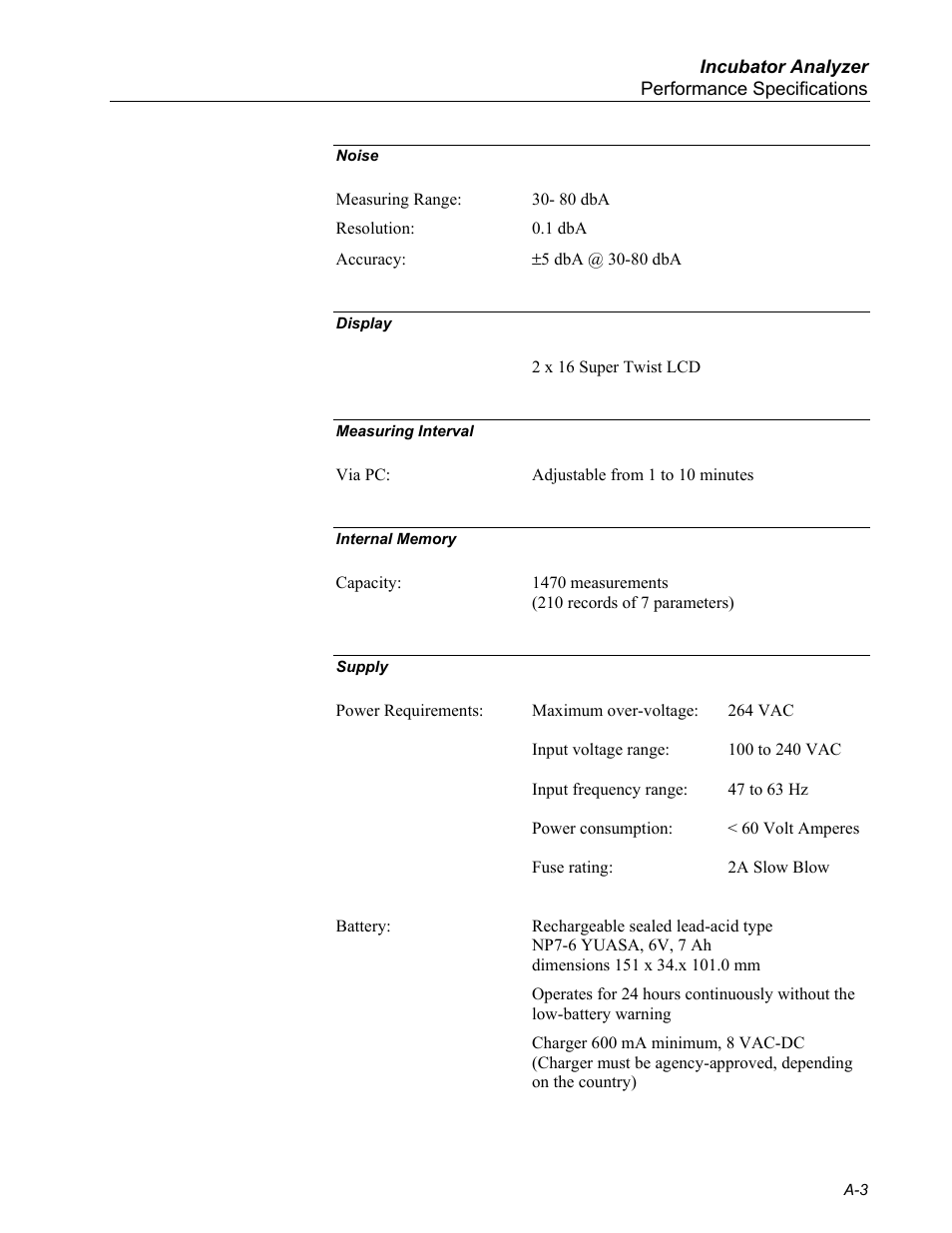 Fluke Biomedical INCU Incubator Analyzer User Manual | Page 61 / 72