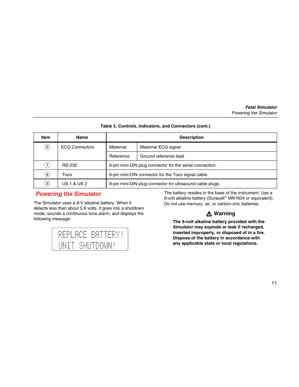 Powering the simulator | Fluke Biomedical PS320 User Manual | Page 19 / 28
