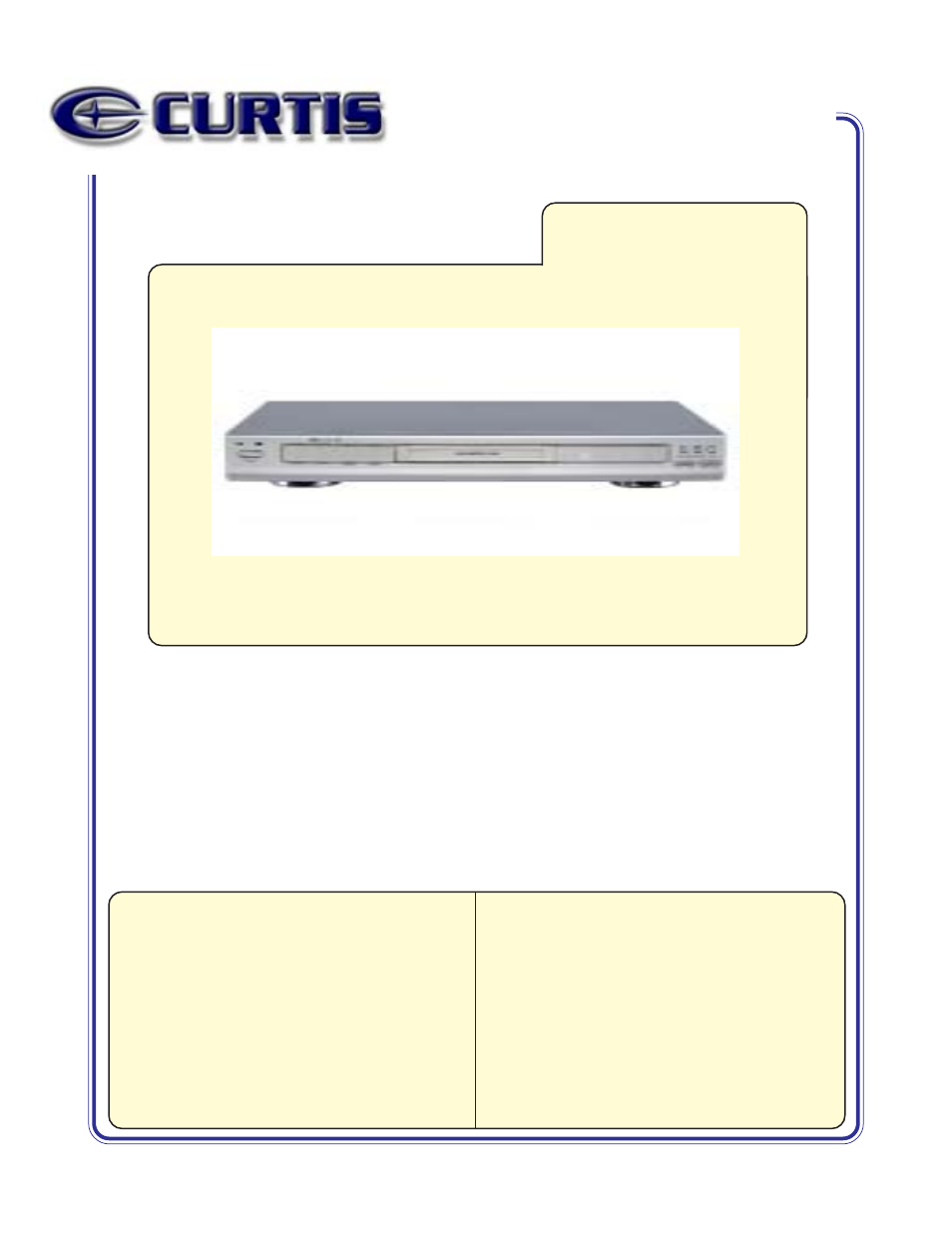 Curtis DVD1056 User Manual | 1 page