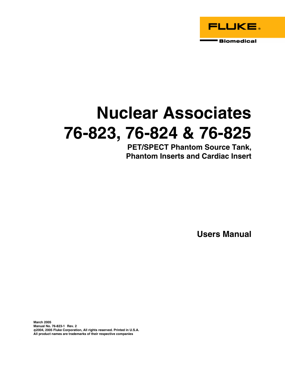 Fluke Biomedical 76-823 User Manual | 10 pages