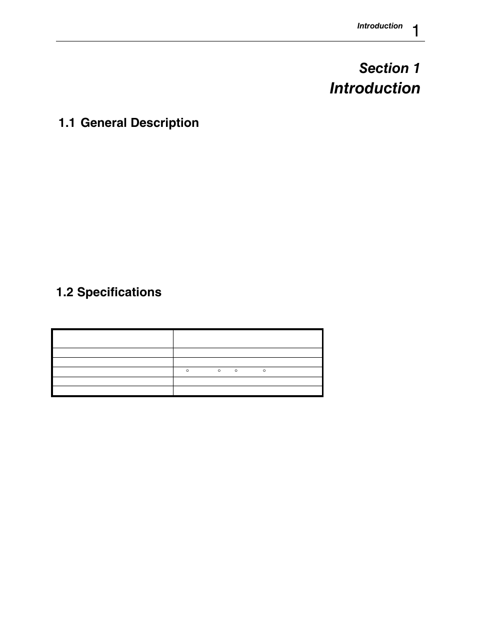 Section 1, Introduction, 1 general description | 2 specifications | Fluke Biomedical 859A-1-72 User Manual | Page 5 / 22
