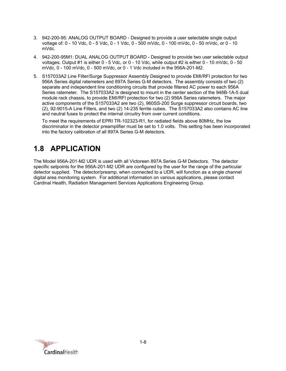 8 application | Fluke Biomedical 956A-201-M2 User Manual | Page 12 / 112