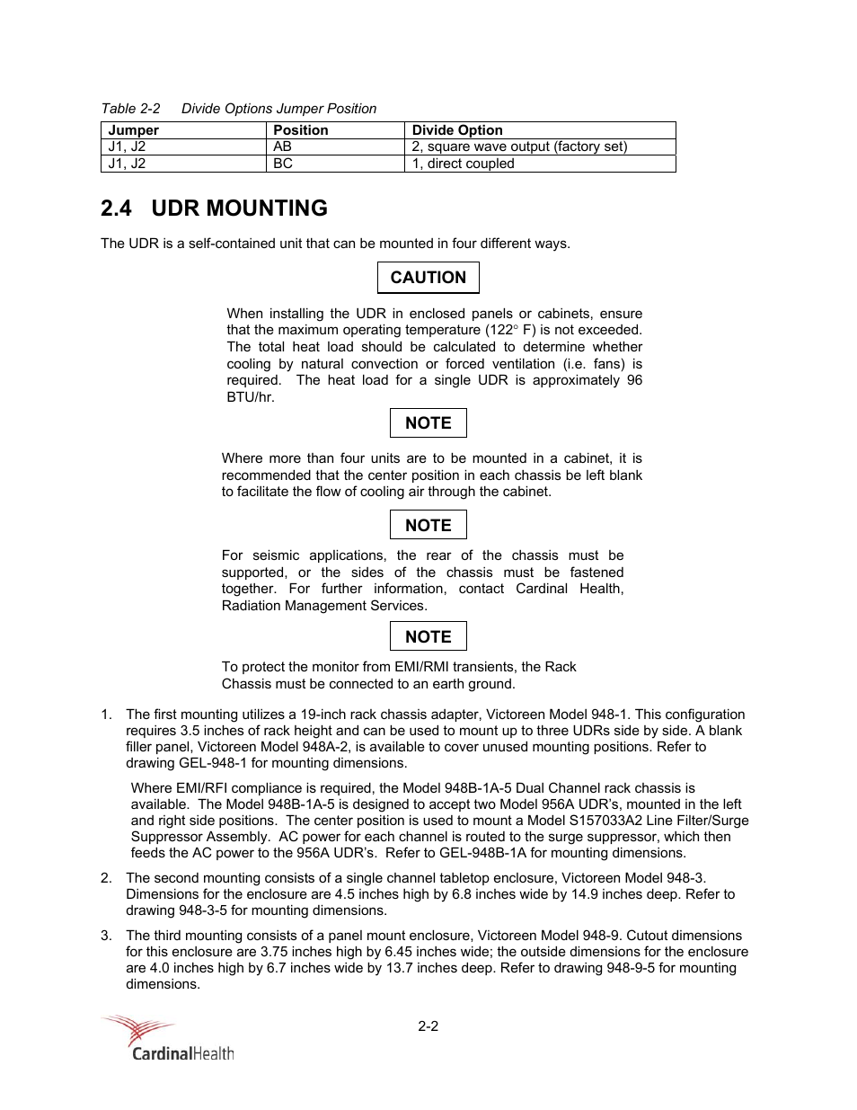 4 udr mounting | Fluke Biomedical 956A-201-M2 User Manual | Page 20 / 112