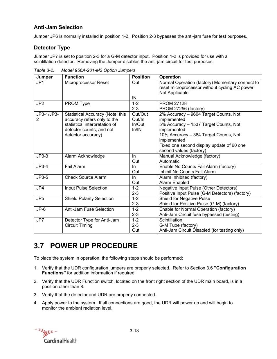 7 power up procedure | Fluke Biomedical 956A-201-M2 User Manual | Page 39 / 112